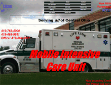 Tablet Screenshot of lifelinemedicalambulance.com